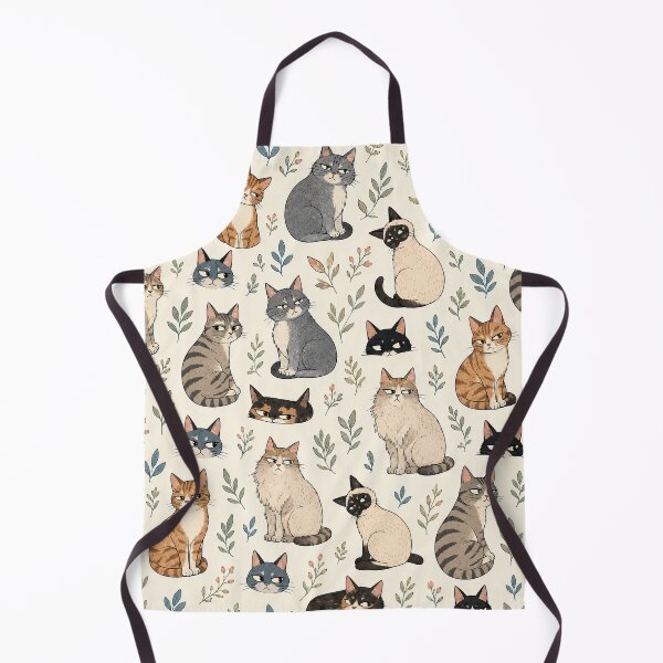 Item preview, Suspicious Cats and Botanical Leaves Seamless Pattern designed and sold by WangAew.