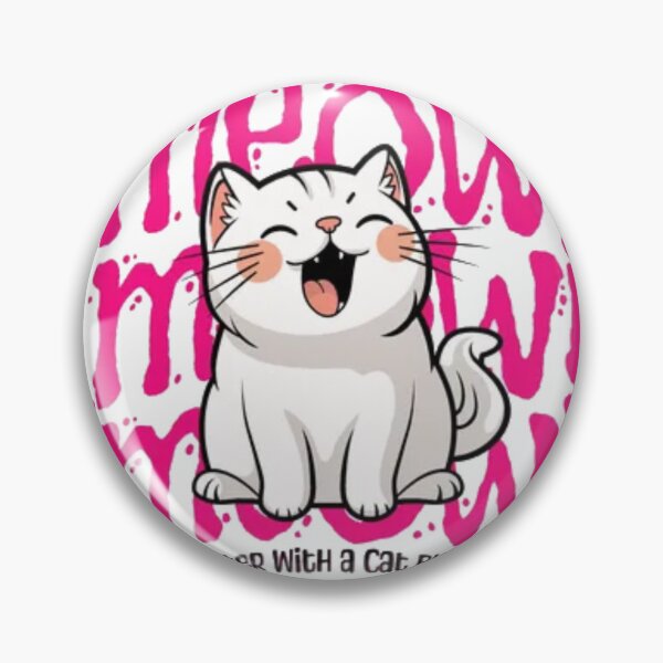 Item preview, Lifes Better With A Cat - Cute Pink Meow Meow Meow Anime Kitty designed and sold by GenZFashion000.