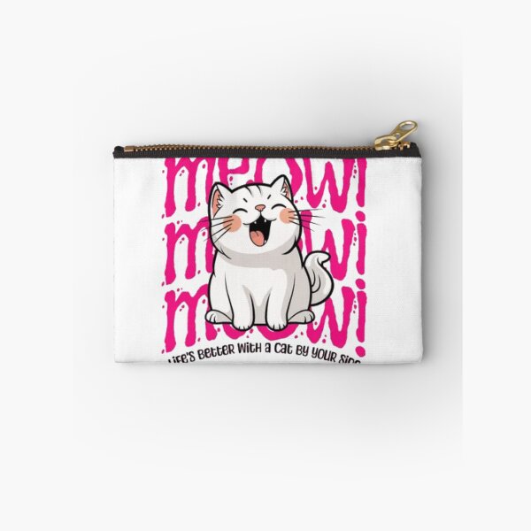 Item preview, Lifes Better With A Cat - Cute Pink Meow Meow Meow Anime Kitty designed and sold by GenZFashion000.
