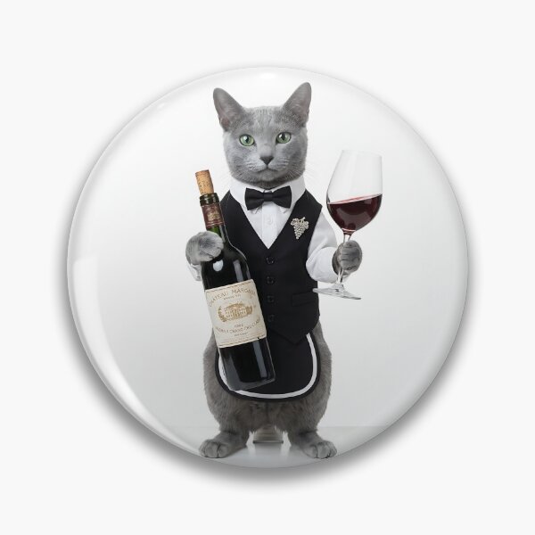 Item preview, Russian Blue Wine Sommelier designed and sold by PictoVibe.