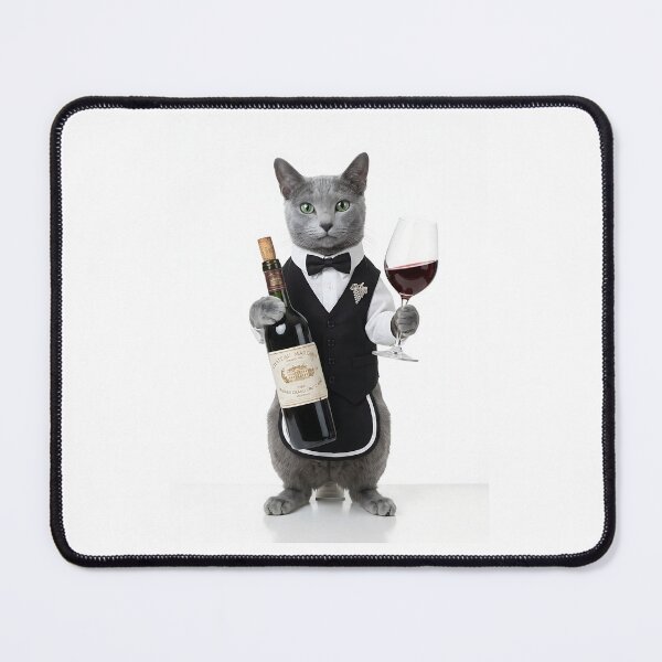 Item preview, Russian Blue Wine Sommelier designed and sold by PictoVibe.
