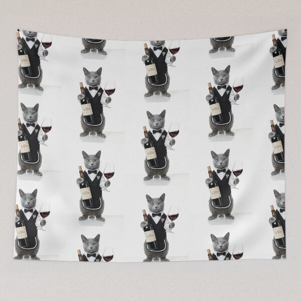 Item preview, Russian Blue Wine Sommelier designed and sold by PictoVibe.