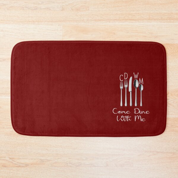 Item preview, CDWM Come Dine With Me (on Burgundy) designed and sold by PawsitiveMum3.
