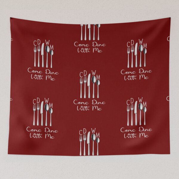 Item preview, CDWM Come Dine With Me (on Burgundy) designed and sold by PawsitiveMum3.