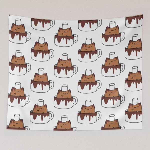 Item preview, Smores Cat Cute Kawaii Marshmallow Chocolate Pastry Art designed and sold by RobotDanceBat.