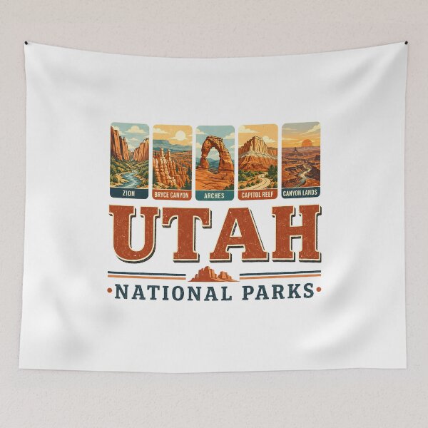 Item preview, Utah National Parks Arches Bryce Canyon Zion Capitol Reef designed and sold by lorna-saway.