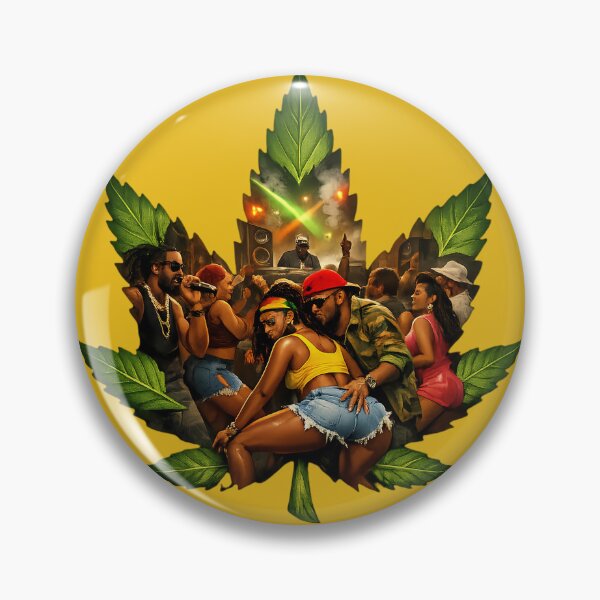 Item preview, Dancehall Vibe Cannabis Leaf Graphic designed and sold by digitalbob60.