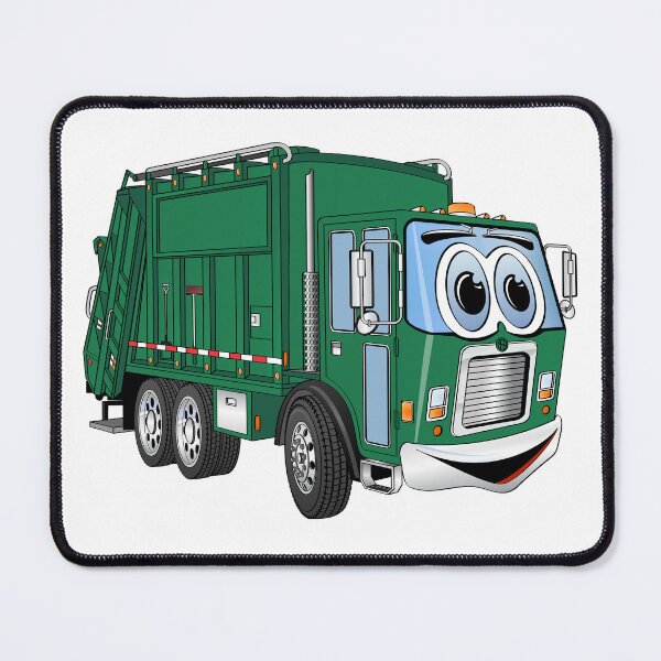 Item preview, Green Smiling Garbage Truck Cartoon designed and sold by Scott Hayes.
