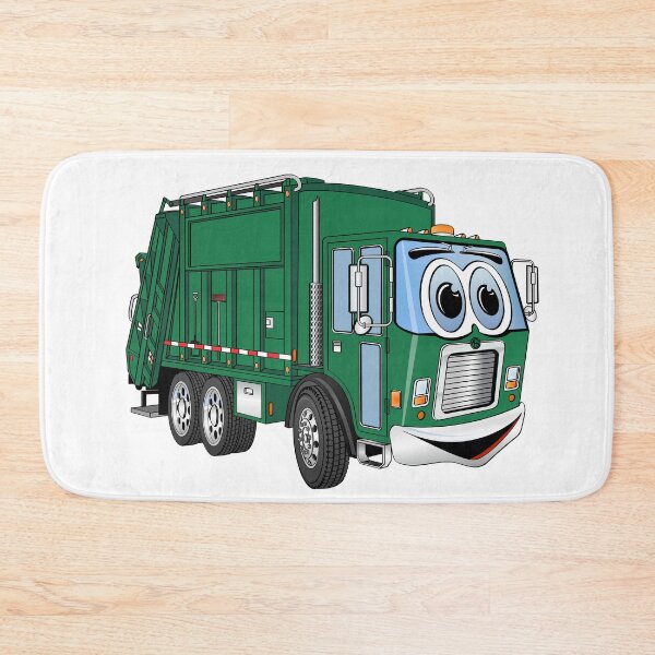 Item preview, Green Smiling Garbage Truck Cartoon designed and sold by Scott Hayes.