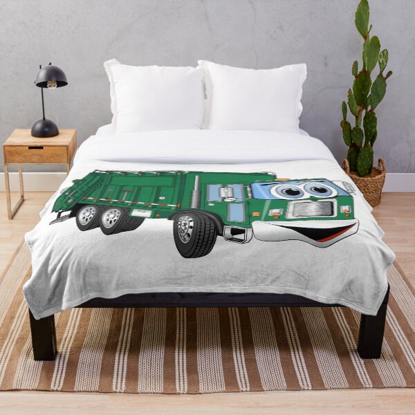 Item preview, Green Smiling Garbage Truck Cartoon designed and sold by Scott Hayes.