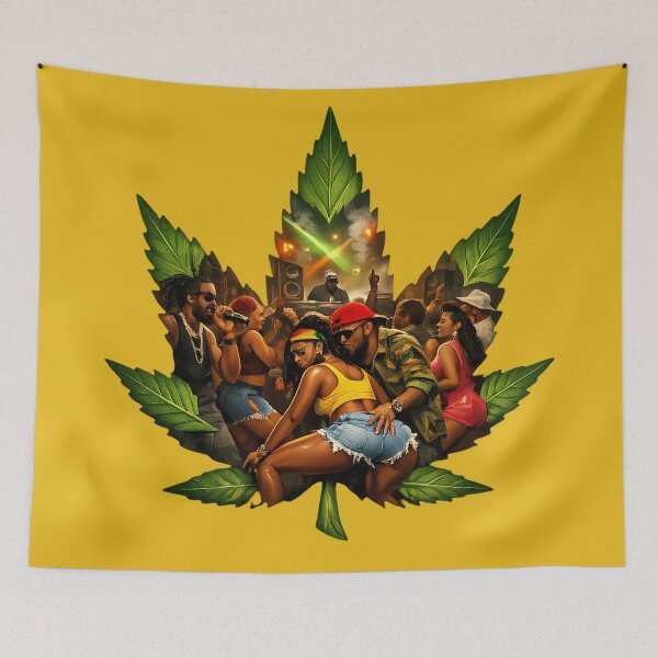 Item preview, ​Dancehall Vibe Cannabis Leaf Graphic designed and sold by digitalbob60.