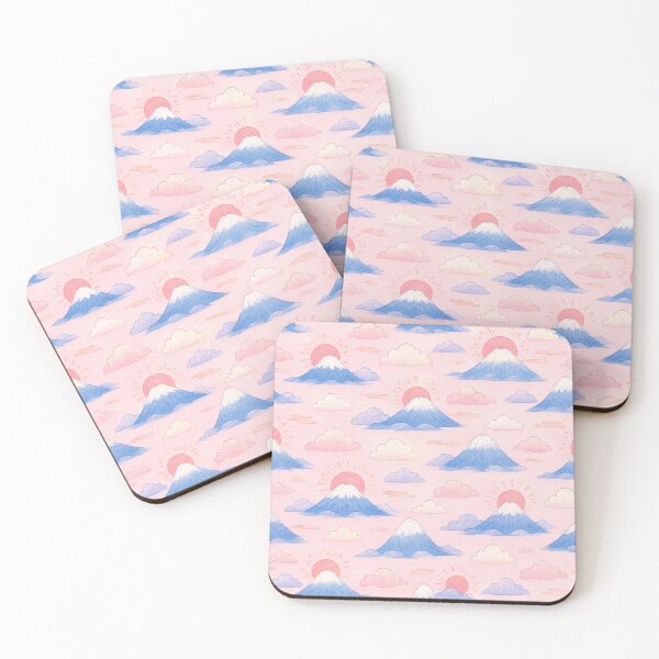 Item preview, Cute Mount Fuji Sunrise and Clouds Seamless Japanese Pattern designed and sold by WangAew.