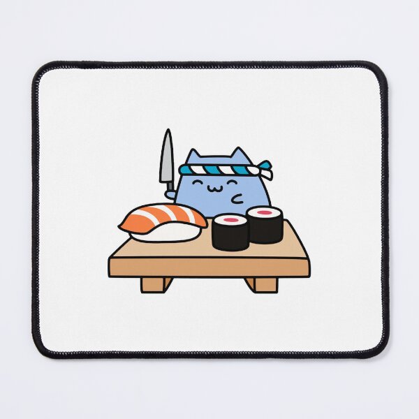 Item preview, Sushi Cat Cute Kawaii Japanese Seafood Nigiri Graphic designed and sold by RobotDanceBat.