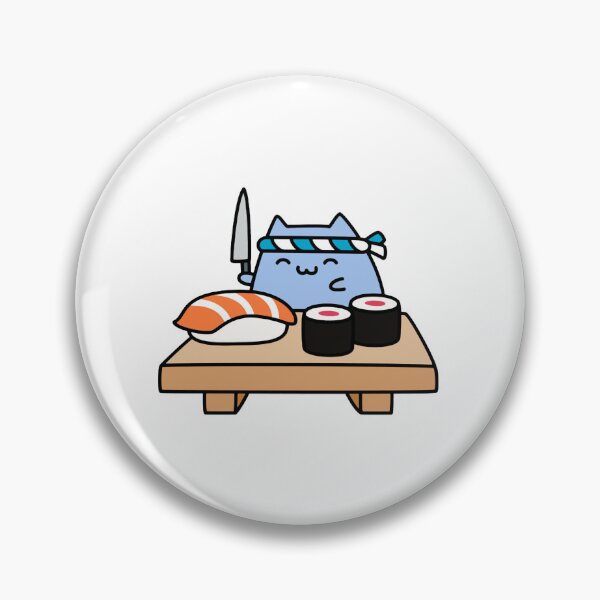Item preview, Sushi Cat Cute Kawaii Japanese Seafood Nigiri Graphic designed and sold by RobotDanceBat.