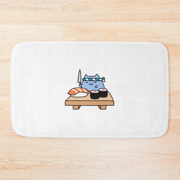 Item preview, Sushi Cat Cute Kawaii Japanese Seafood Nigiri Graphic designed and sold by RobotDanceBat.
