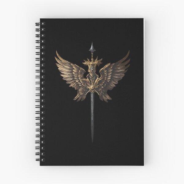 Item preview, Epic Golden Winged Sword Fantasy Emblem Art designed and sold by UrbanPrts.