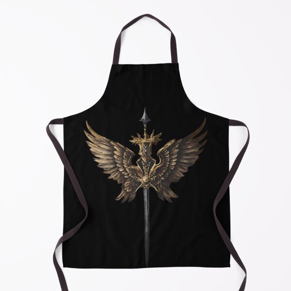 Item preview, Epic Golden Winged Sword Fantasy Emblem Art designed and sold by UrbanPrts.