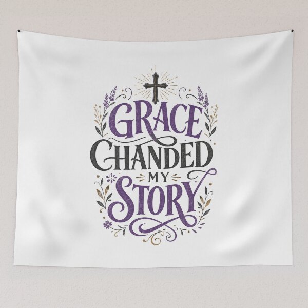Item preview, Grace Changed My Story Christian Faith Design designed and sold by Rosie's Wildflower Boutique.
