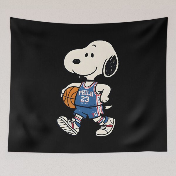 Item preview, Snoopy Lebrons James Philadelphia 76ers designed and sold by Nahkolahmom.