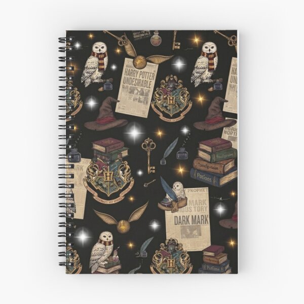 Item preview, Vintage Harry Potter Icons and Newspaper Pattern designed and sold by ArtivoNest.