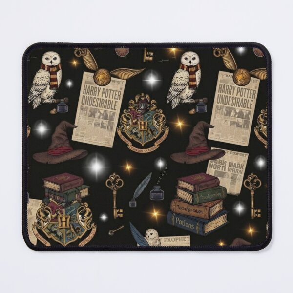 Item preview, Vintage Harry Potter Icons and Newspaper Pattern designed and sold by ArtivoNest.