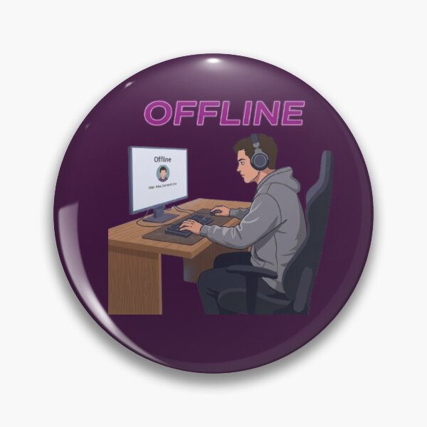 Item preview, Mentally Offline Gamer Desk Setup designed and sold by Northern Glow Art.
