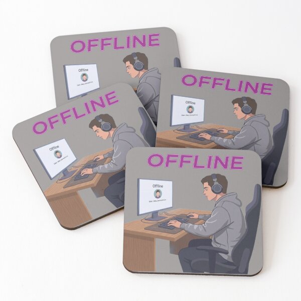 Item preview, Mentally Offline Gamer Desk Setup designed and sold by Northern Glow Art.