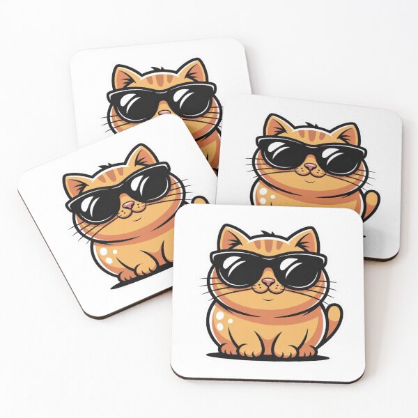 Item preview, Cool Orange Cat with Sunglasses Illustration designed and sold by nova-bloom.
