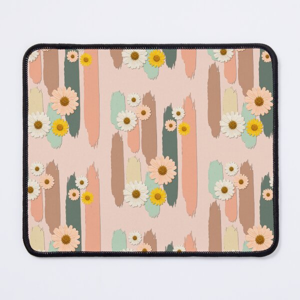 Item preview, Pressed Daisy Flowers On Painted Brushstrokes | Comfort Color Cottagecore Vintage Botanical Floral Art designed and sold by Made by Tamar.
