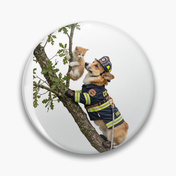 Item preview, Corgi Firefighter Hero designed and sold by PictoVibe.