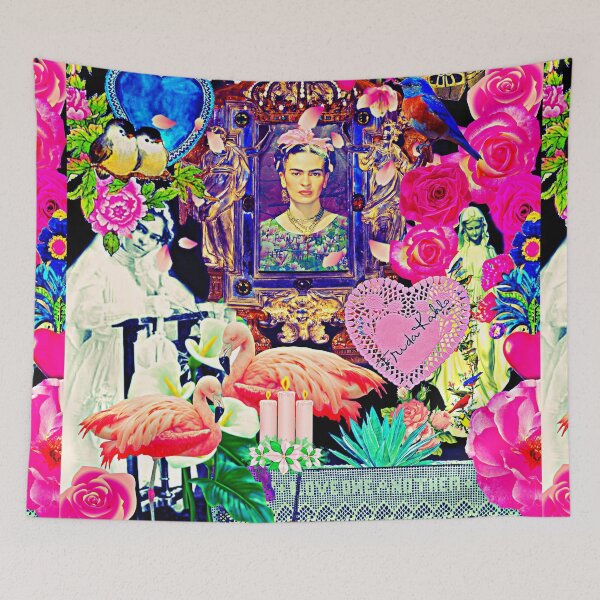Item preview, Frida Kahlo Love One Another Collage designed and sold by FridaArtGallery.