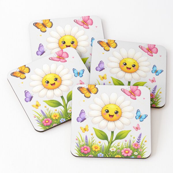 Item preview, Cute Daisy Flower Butterfly Garden designed and sold by naragon4289.