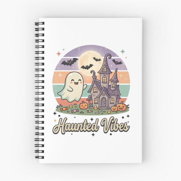 Item preview, Haunted Vibes Cute Ghost Haunted House Retro designed and sold by DIRTYSKETCHH.