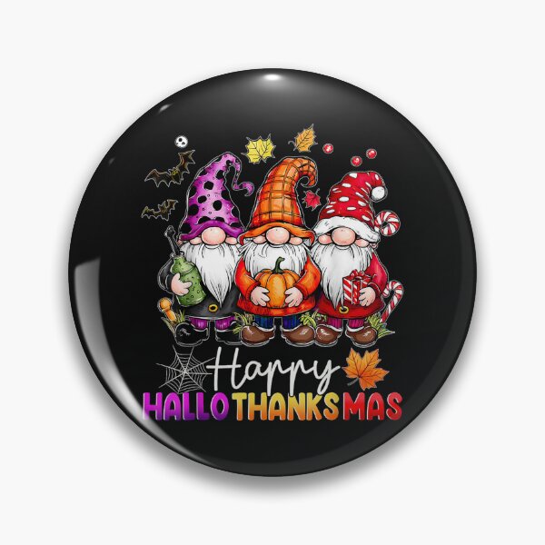 Item preview, Happy Hallothanksmas Gnomes Lover Halloween Merry Christmas designed and sold by LucindaLong ⭐⭐⭐⭐⭐(992).