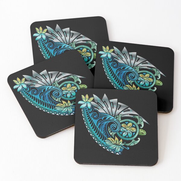Item preview, Pacific Island Honu Sea Turtle Tattoo Design designed and sold by sunnthreads.