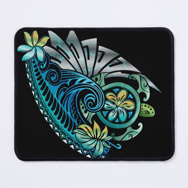 Item preview, Pacific Island Honu Sea Turtle Tattoo Design designed and sold by sunnthreads.