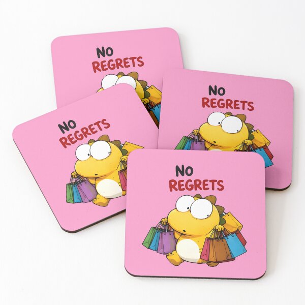 Item preview, No Regrets Shopping Dinosaur Sticker designed and sold by PreeCha Art & Co..