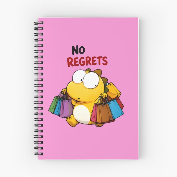 Item preview, No Regrets Shopping Dinosaur Sticker designed and sold by PreeCha Art & Co..