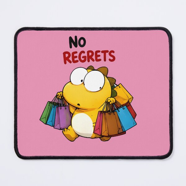 Item preview, No Regrets Shopping Dinosaur Sticker designed and sold by PreeCha Art & Co..