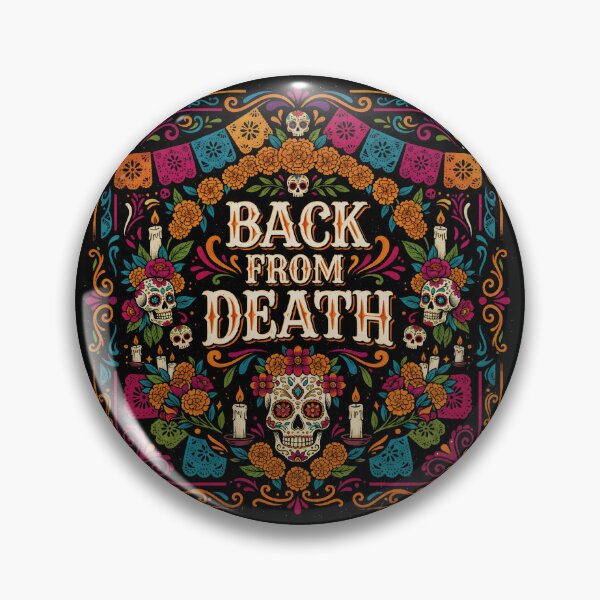 Item preview, Day of the Dead Back from Death Sugar Skull designed and sold by Nacho Average Designs.