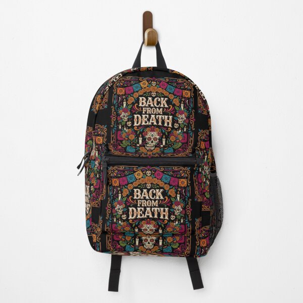 Item preview, Day of the Dead Back from Death Sugar Skull designed and sold by Nacho Average Designs.