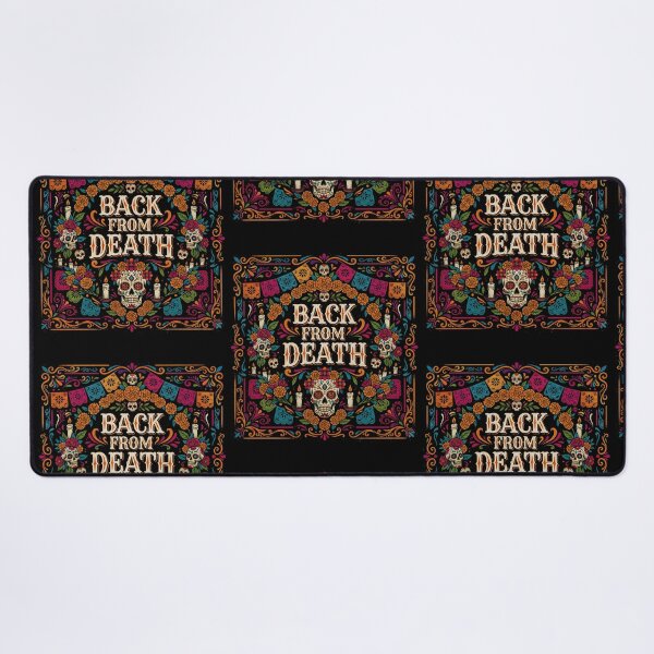Item preview, Day of the Dead Back from Death Sugar Skull designed and sold by Nacho Average Designs.