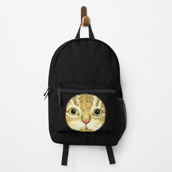 Item preview, Round Curiosity Cat designed and sold by artmuvz.