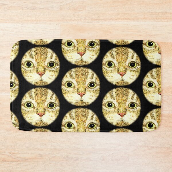 Item preview, Round Curiosity Cat designed and sold by artmuvz.