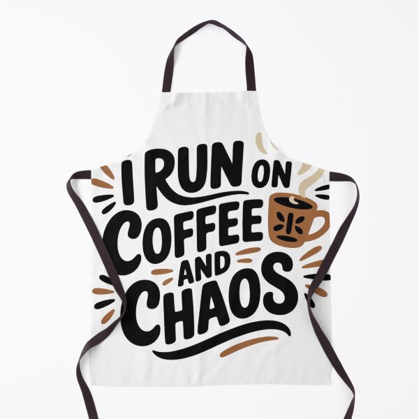 Item preview, I Run On Coffee And Chaos Funny Quote Art designed and sold by nova-bloom.