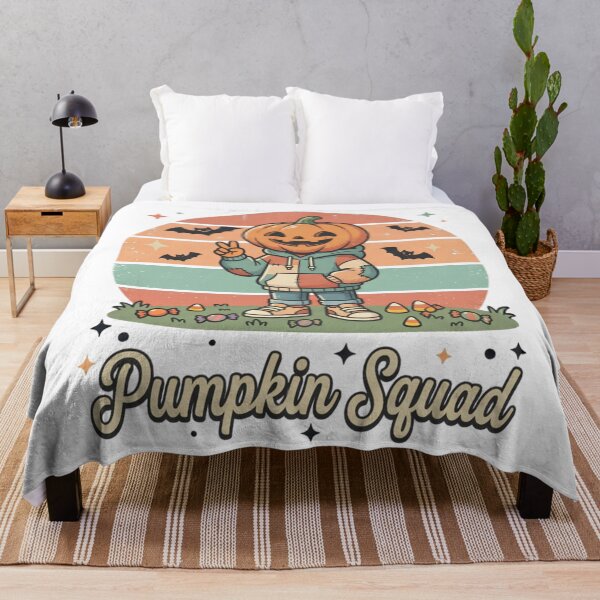 Item preview, Pumpkin Squad Cute Pumpkin Head Halloween Retro designed and sold by DIRTYSKETCHH.