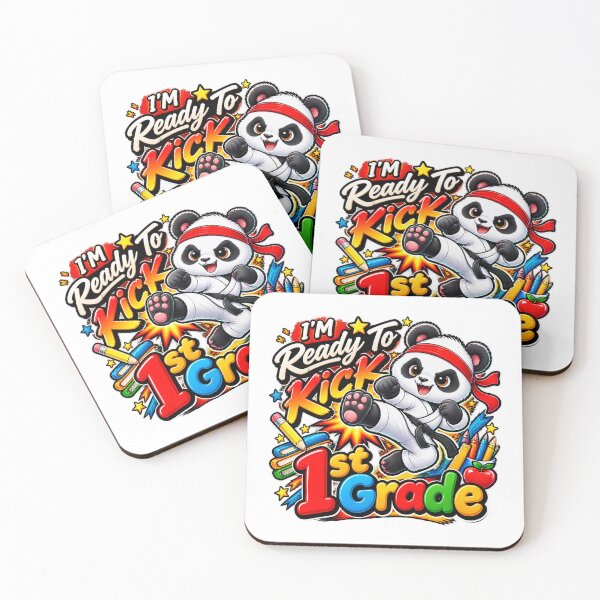 Item preview, I'M Ready To Kick 1st Grade Cute Panda Karate Graphic designed and sold by QuiteOrbit.