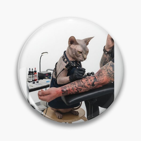 Item preview, Sphynx Cat Tattoo Artist designed and sold by PictoVibe.