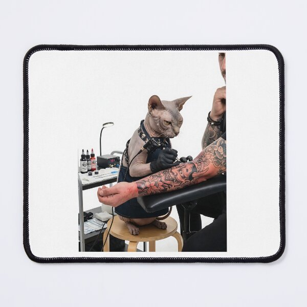 Item preview, Sphynx Cat Tattoo Artist designed and sold by PictoVibe.