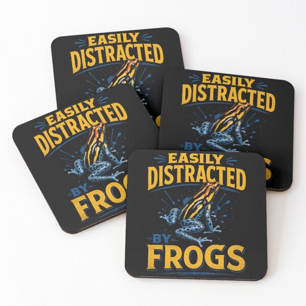 Item preview, Easily Distracted By Frogs Funny Frog Lover Humor Graphic Design designed and sold by MiALopezArt.